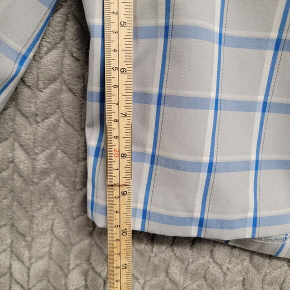 Adidas Golf Mens Plaid Flat Front Walking Shorts Size 38 (Chrome/Prime Blue) $60 - Picture 6 of 11